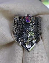 Load image into Gallery viewer, Lupin Wildflower shield ring~ size 8.5