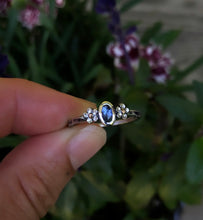 Load image into Gallery viewer, Forget Me Not Sapphire ring ~ size 7.25