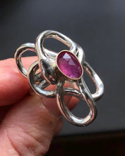 Load image into Gallery viewer, Sapphire Serpent 18kt gold &amp; silver ~ size 7.5