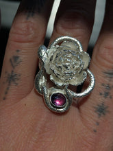 Load image into Gallery viewer, Peony + Serpent ~ necklace or ring