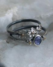 Load image into Gallery viewer, Forget Me Not Ring Stack size 7.75