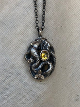 Load image into Gallery viewer, Earthen Serpent Pendant ~ Sapphire