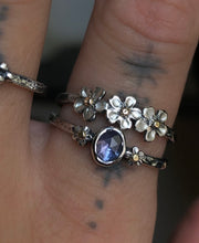 Load image into Gallery viewer, Forget Me Not Ring Stack size 7.75