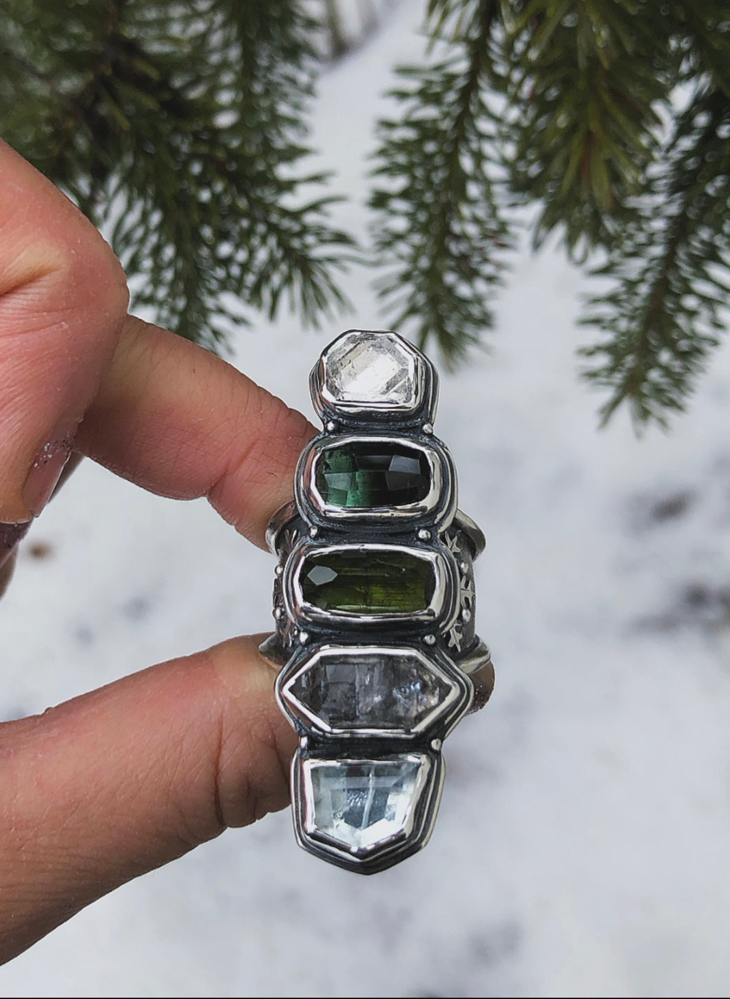 Winter Cairn Ring ~ size 8-8.25