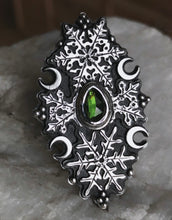 Load image into Gallery viewer, 🌲20% off with code BF20 ~ Tourmaline Snowflake ring~ Size 7
