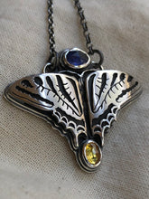 Load image into Gallery viewer, Swallowtail Necklace ~ Sapphire
