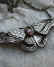 Load image into Gallery viewer, Tourmaline Moth Necklace