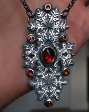 Load image into Gallery viewer, Garnet Snowflake Necklace ~