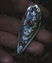 Load image into Gallery viewer, Garnet Shield Ring size 7.25-7.5