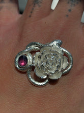 Load image into Gallery viewer, Peony + Serpent ~ necklace or ring