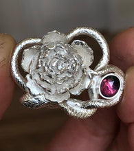 Load image into Gallery viewer, Peony + Serpent ~ necklace or ring