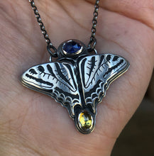 Load image into Gallery viewer, Swallowtail Necklace ~ Sapphire