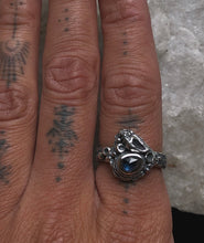 Load image into Gallery viewer, Sapphire Shell Ring~ size 6.75-7