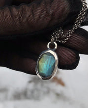 Load image into Gallery viewer, Labradorite Charm necklace