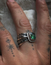 Load image into Gallery viewer, Tourmaline Feather Ring ~ Size 6