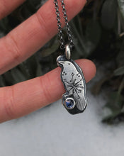 Load image into Gallery viewer, Winter Raven Sapphire Charm