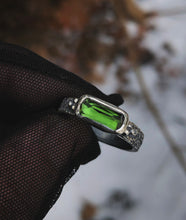 Load image into Gallery viewer, Woodland Tourmaline stacking ring~ size 7.75