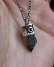 Load image into Gallery viewer, Smokey Quartz + Black Diamond Pendant
