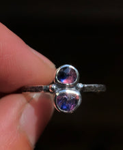 Load image into Gallery viewer, Sapphire double stone stacking ring~ size 7.25-7.5