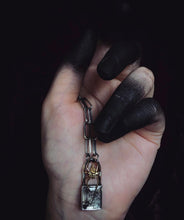 Load image into Gallery viewer, Amethyst Snakeskin Lock Pendant