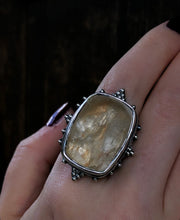 Load image into Gallery viewer, Pumpkin Quartz Ring ~ size 8.25-8.5