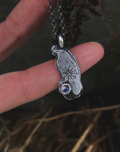 Load image into Gallery viewer, Winter Raven Sapphire Charm