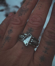 Load image into Gallery viewer, Aquamarine Frost ring ~Size 7.5