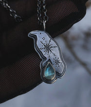 Load image into Gallery viewer, Snowscape Raven + Tourmaline
