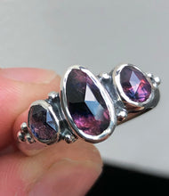 Load image into Gallery viewer, Sapphire Triple stone ring~ sz 7.25