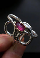 Load image into Gallery viewer, Sapphire Serpent 18kt gold &amp; silver ~ size 7.5