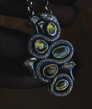 Load image into Gallery viewer, Earthen Green Witch Serpent + Tourmaline