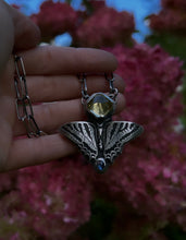 Load image into Gallery viewer, Canadian Swallowtail Necklace~ Quartz +Sapphire