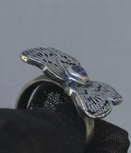 Load image into Gallery viewer, Discounted! *Wing Flaw*Summer Azure Butterfly Ring~ size 7.5