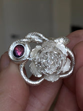 Load image into Gallery viewer, Peony + Serpent ~ necklace or ring