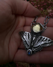 Load image into Gallery viewer, Canadian Swallowtail Necklace~ Quartz +Sapphire