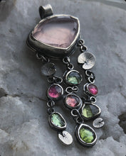 Load image into Gallery viewer, 🪷Mothers day Sale! Cascade Pendant~ Rose Quartz + Tourmaline