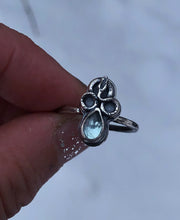 Load image into Gallery viewer, Tourmaline Serpent Stacking Ring ~ Size 7.5