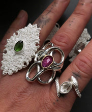 Load image into Gallery viewer, Sapphire Serpent 18kt gold &amp; silver ~ size 7.5