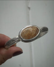 Load image into Gallery viewer, Quartz + Wheat cuff size Small-Medium