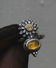Load image into Gallery viewer, Sunflower Stacking Ring~ size 7
