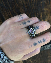 Load image into Gallery viewer, Sapphire Stacking Ring Set size 6.5