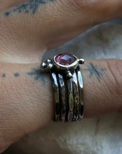 Load image into Gallery viewer, Sapphire Stacking ring set ~Size 7.75