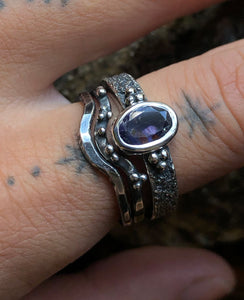 Iolite Cosmic Stack set ~Size 7.25-7.5