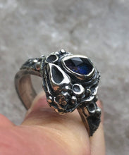Load image into Gallery viewer, Sapphire Shell Ring~ size 6.75-7