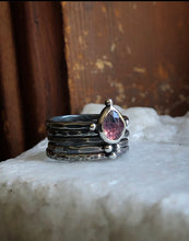 Load image into Gallery viewer, Sapphire Stacking ring set ~Size 7.75