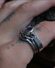 Load image into Gallery viewer, Iolite Cosmic Stack set ~Size 7.25-7.5