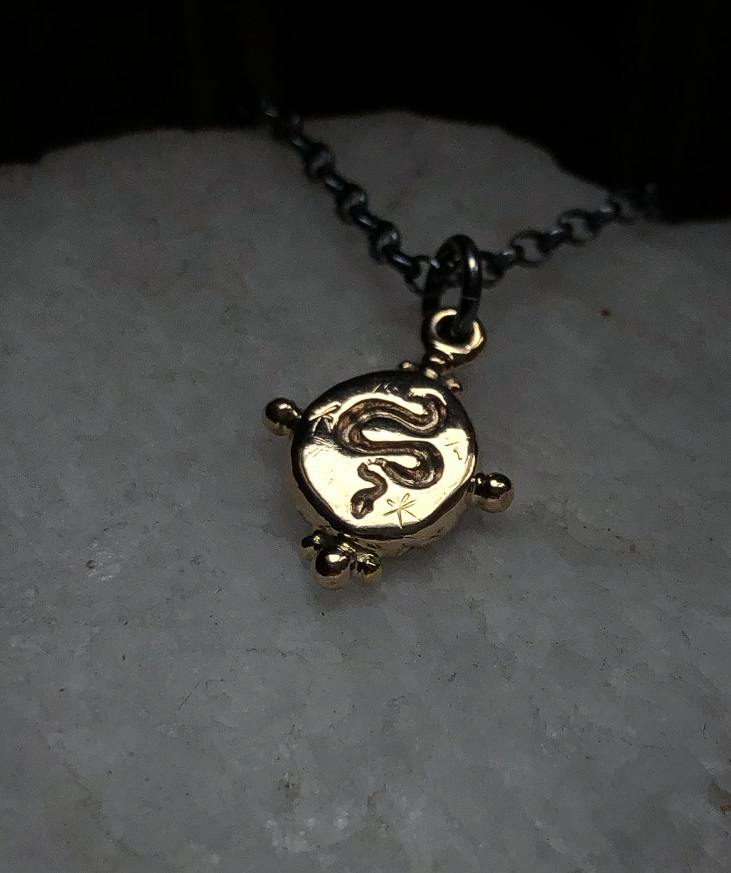 Gold Astara Charm~ Your choice stone accent