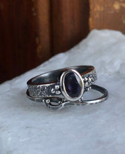 Load image into Gallery viewer, Iolite Cosmic Stack set ~Size 7.25-7.5