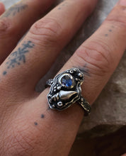 Load image into Gallery viewer, Sapphire Oceanic ring ~ size 7-7.25