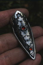 Load image into Gallery viewer, Garnet Shield Ring size 7.25-7.5